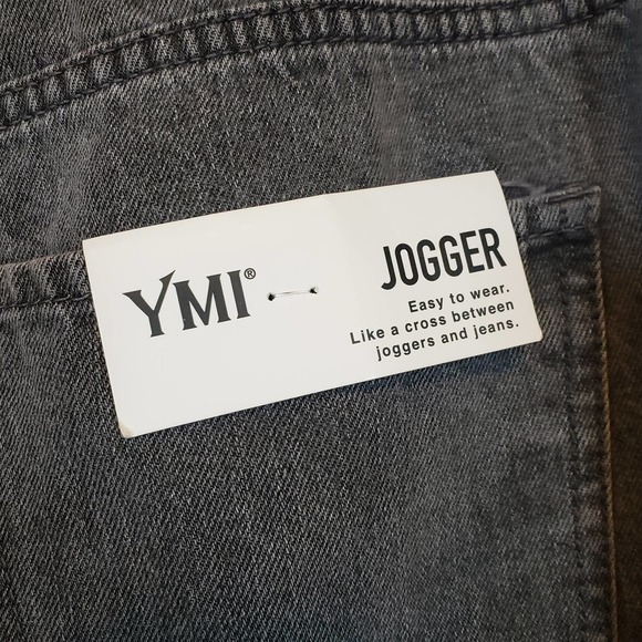 YMI Distressed Charcoal Joggers - Picture 3 of 5